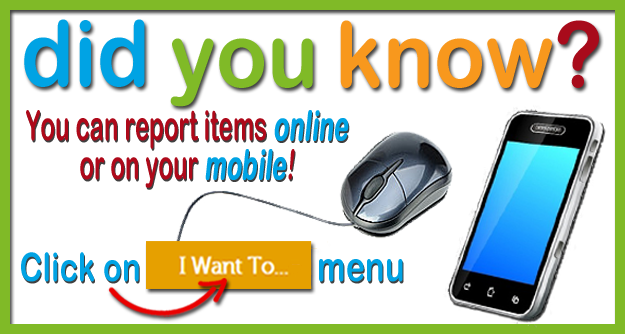 did you know you can report items online?