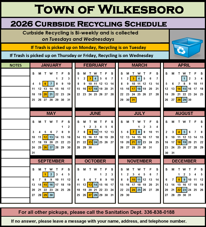 2026 recycling calendar 2026 recycling calendar