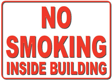 no smoking inside bldg 1