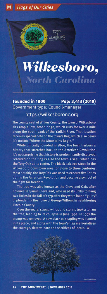 History of Town's Flag. Source:&nbsp;The Municipal&nbsp;magazine
