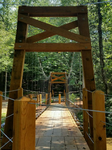 Our cantilever bridge is located between Call Farm & Jail Break loops