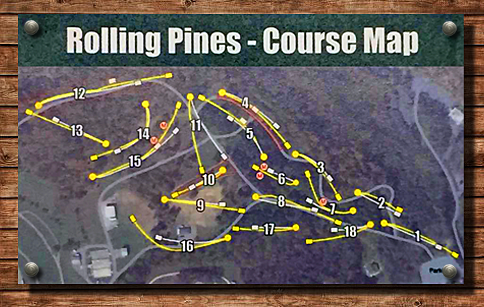 Rolling Pines Disc Golf Course map