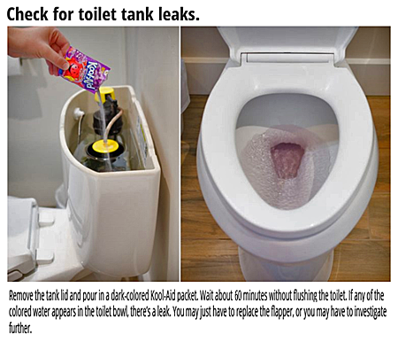 toilet leak test with kool-aid or food coloring toilet leak test with kool-aid or food coloring